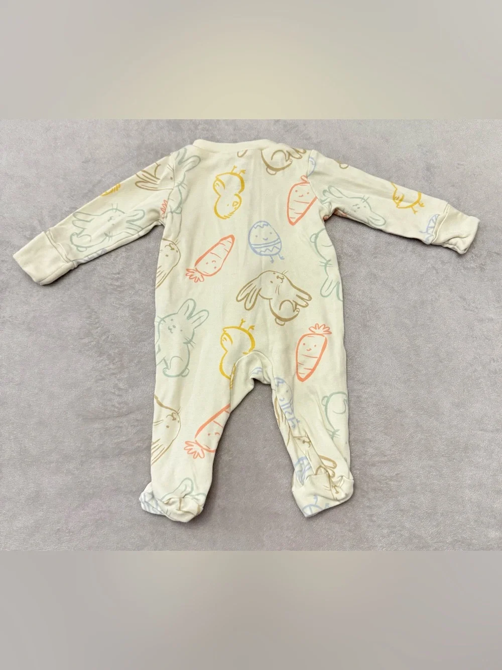Carter’s Baby Footed Sleeper Pajamas 3 Months Bunny Chick 2-Way Zip Cotton